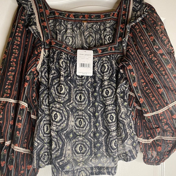 Free People Mostly Meadow Blouse Size M - Picture 2 of 7